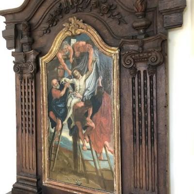 Oratoire du chanoine DRIOTON : descente de croix du XVIIe siècle