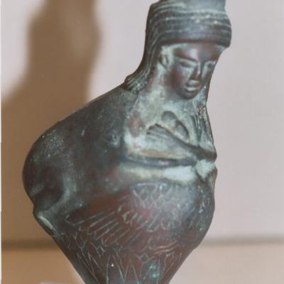 Vase, Léda en étreinte avec le cygne - Bronze -  Vers 1er siècle av. JC