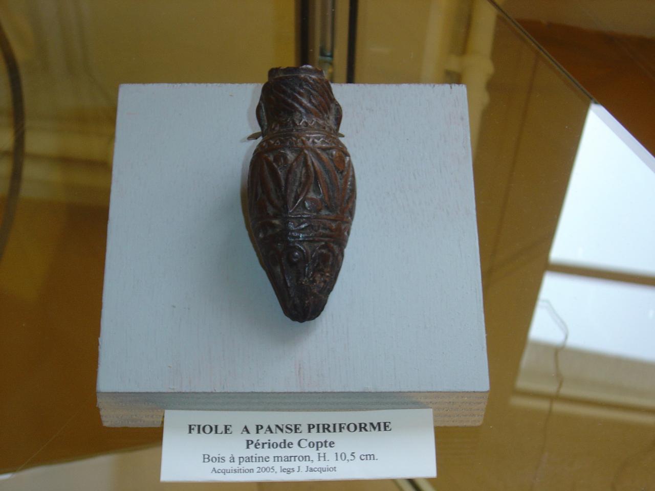 Fiole à panse piriforme - Période Copte
