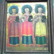Icône, trois Saints personnages, fin XIXe siècle