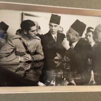 E. Drioton présente au futur Sha d'Iran le Musée du Caire