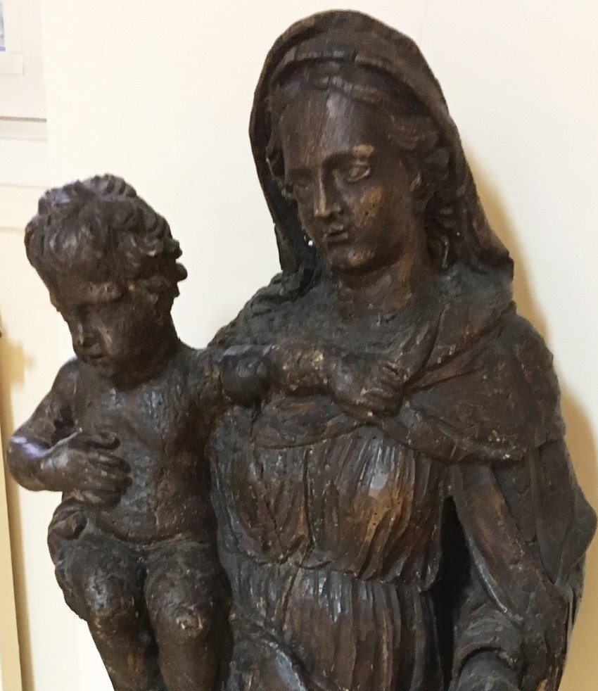 Vierge à l'enfant datée du XVIIe XVIIIe siècle