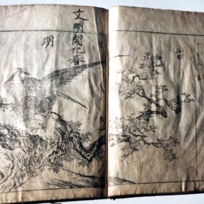 Recueil illustré, Tachibana no Morikuni, Japon,  XVIIIe siècle, époque d'Edo