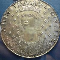 Saint Louis, médaillon d'argent d'après Albert Jaeger